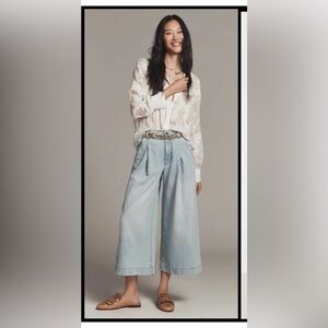 Anthropologie Pilcro High Rise Crop Wide-Leg Jeans
